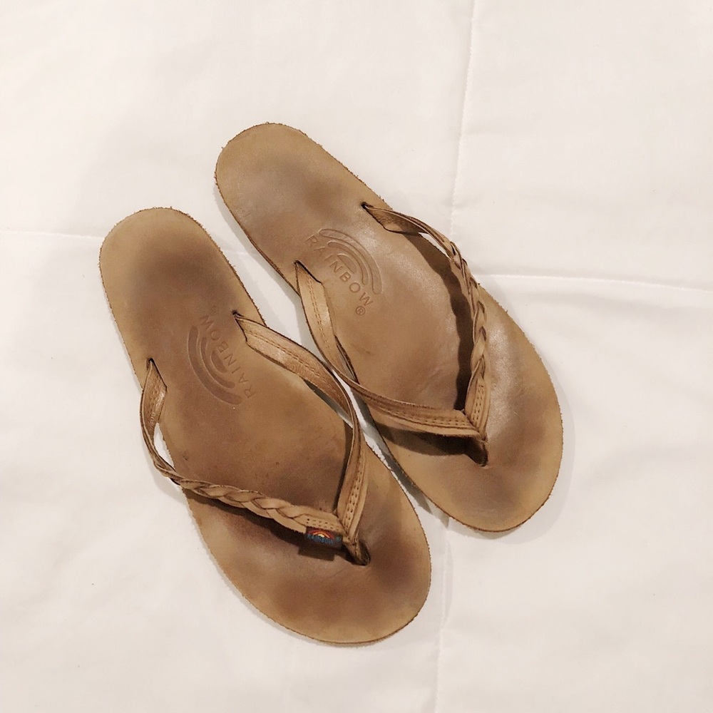 Rainbow Sandals Flirty Braided Strap Flip Flops